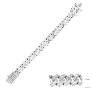 SB14620, Ladies' Moissanite Ring, S925, Rhodium Plated, White, 30.99g