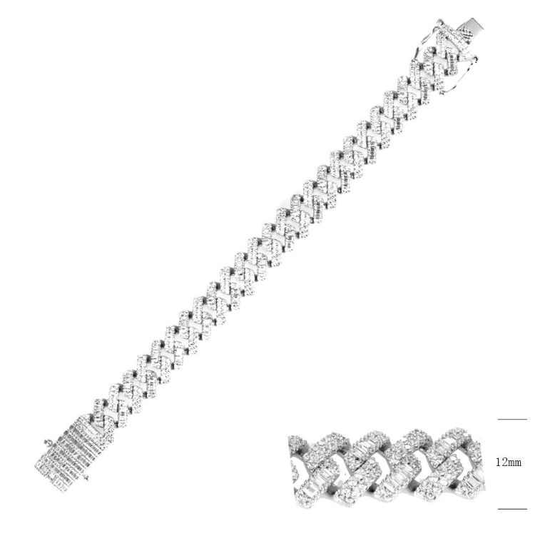 SB14620, Ladies' Moissanite Ring, S925, Rhodium Plated, White, 30.99g