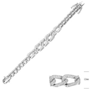 SB14270, Ladies' Moissanite Ring, S925, Rhodium Plated, White, 27.21g