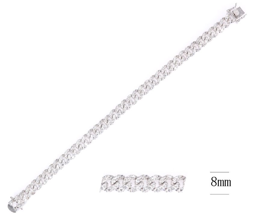 SB13932, Ladies' Moissanite Ring, S925, Rhodium Plated, White, 27.63g