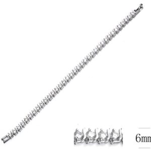 SB04550, Ladies' Moissanite Ring, S925, Rhodium Plated, White, 14.87g