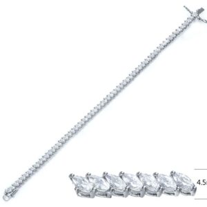 SB04483, Ladies' Moissanite Ring, S925, Rhodium Plated, White, 13.19g