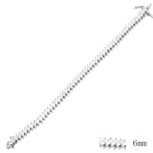 SB06042, Ladies' Moissanite Ring, S925, Rhodium Plated, White, 16.15g