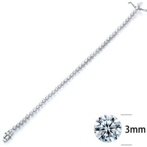 SB01769, Ladies' Moissanite Ring, S925, Rhodium Plated, White, 8.4g