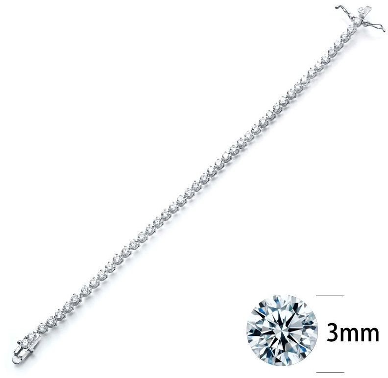 SB01769, Ladies' Moissanite Ring, S925, Rhodium Plated, White, 8.4g