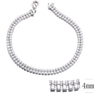 SB09497, Ladies' Moissanite Ring, S925, Rhodium Plated, White, 7.6g
