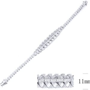 SB10597, Ladies' Moissanite Ring, S925, Rhodium Plated, White, 16.42g