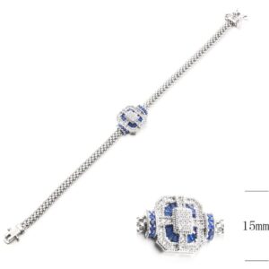 SB12759, Ladies' Moissanite Ring, S925, Rhodium Plated, White, 7.36g
