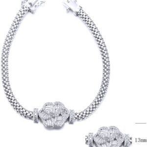 SB12762, Ladies' Moissanite Ring, S925, Rhodium Plated, White, 7.45g
