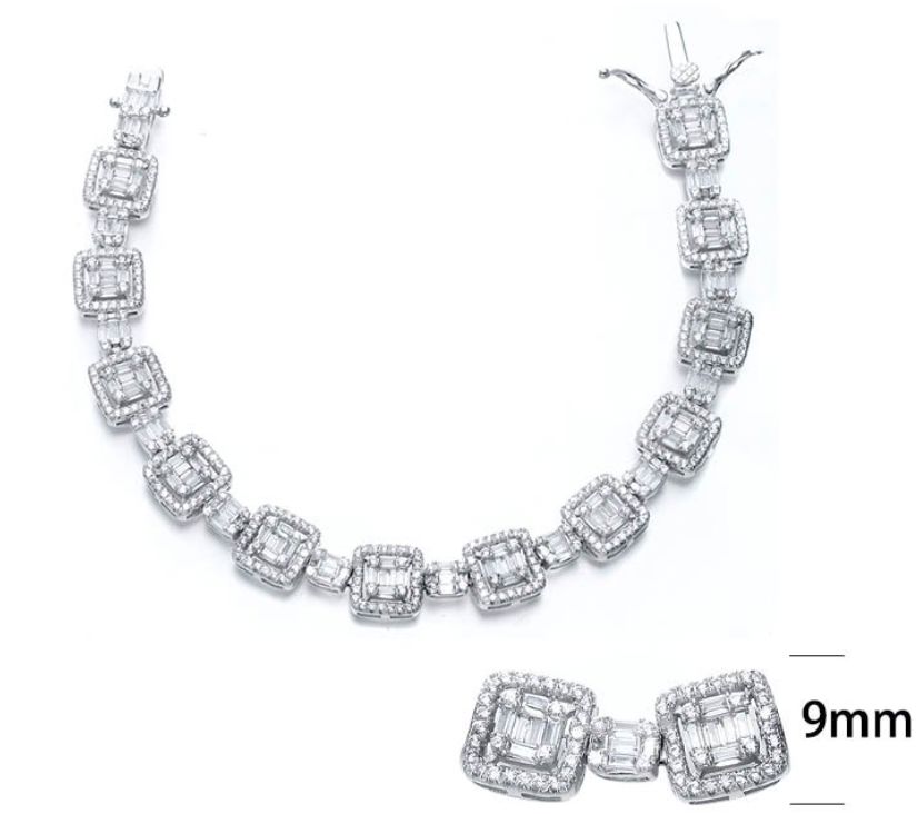 SB08182, Ladies' Moissanite Ring, S925, Rhodium Plated, White, 18.64g