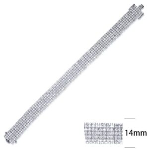 SB07630, Ladies' Moissanite Bracelet, S925, Rhodium Plated, White, 39.08g