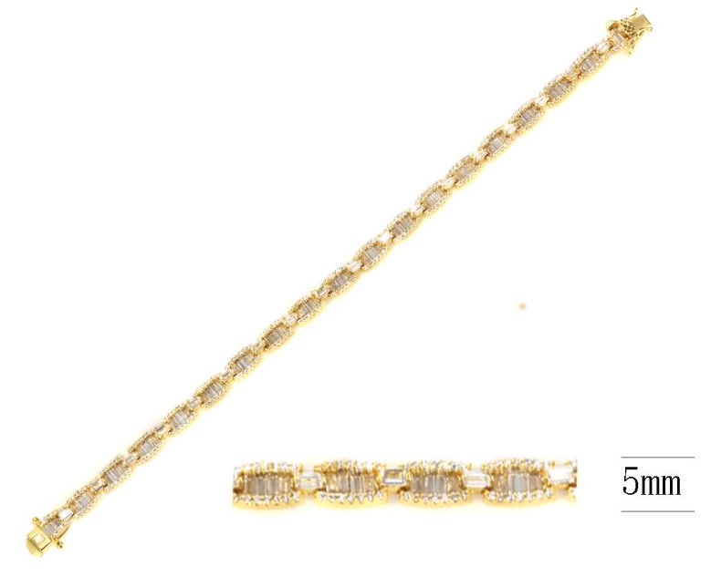 SB13898, Ladies' Moissanite Bracelet, S925, Rhodium Plated, White, 12.03g