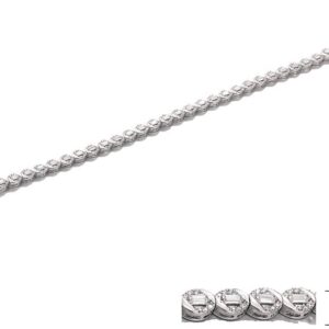 SB13131, Ladies' Moissanite Ring, S925, Rhodium Plated, White, 9.46g