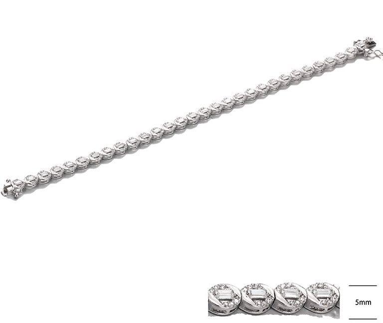 SB13131, Ladies' Moissanite Ring, S925, Rhodium Plated, White, 9.46g