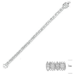 SB14908, Ladies' Moissanite Ring, S925, Rhodium Plated, White, 13.14g