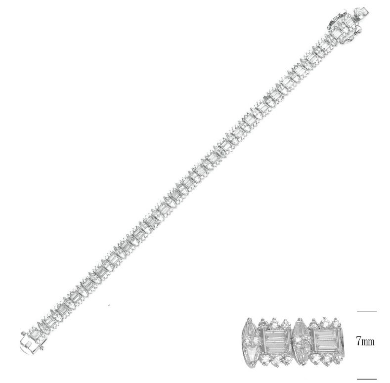 SB14908, Ladies' Moissanite Ring, S925, Rhodium Plated, White, 13.14g