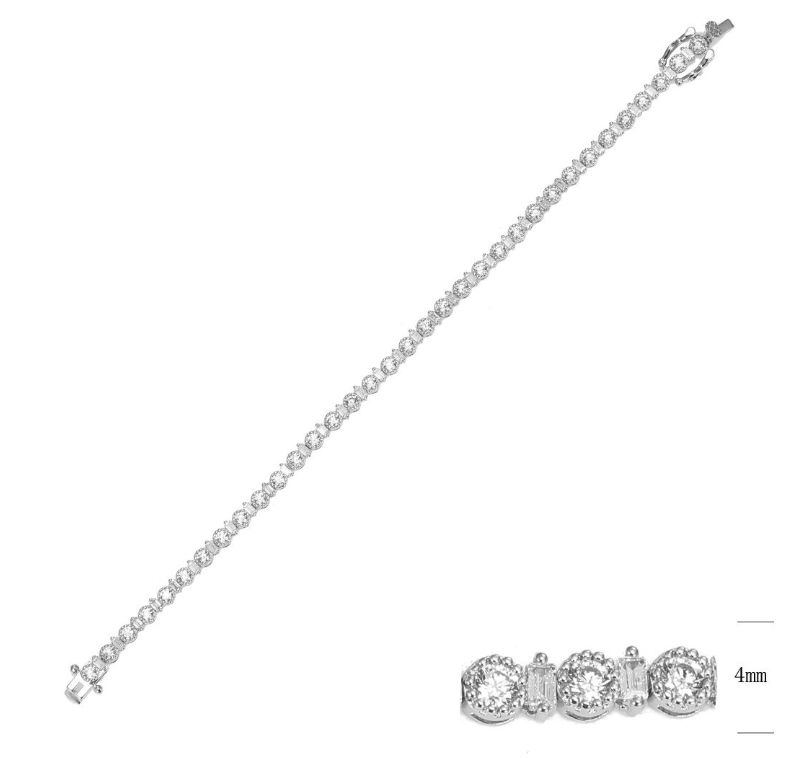 SB14922, Ladies' Moissanite Ring, S925, Rhodium Plated, White, 8.42g