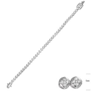 SB14920, Ladies' Moissanite Ring, S925, Rhodium Plated, White, 8.5g