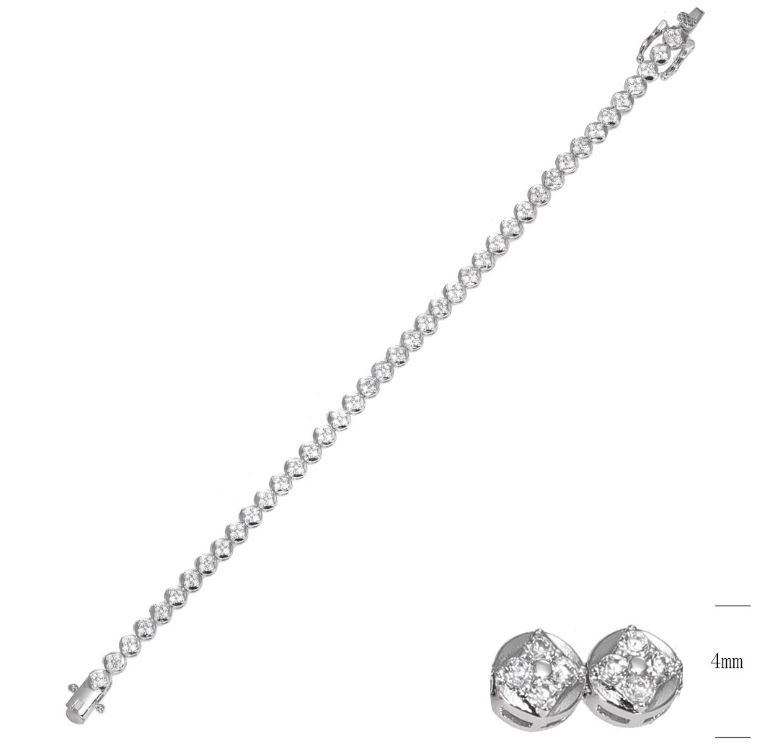 SB14920, Ladies' Moissanite Ring, S925, Rhodium Plated, White, 8.5g
