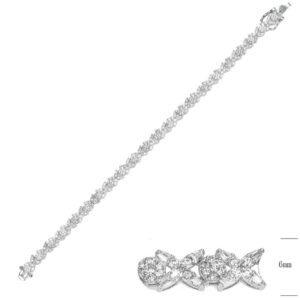 SB14915, Ladies' Moissanite Ring, S925, Rhodium Plated, White, 9.52g