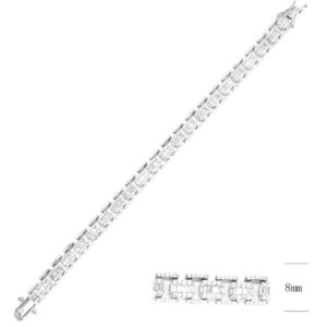 SB14120, Ladies' Moissanite Ring, S925, Rhodium Plated, White, 26.09g