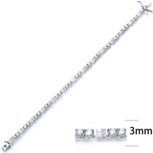 SB01397, Ladies' Moissanite Ring, S925, Rhodium Plated, White, 10.2g