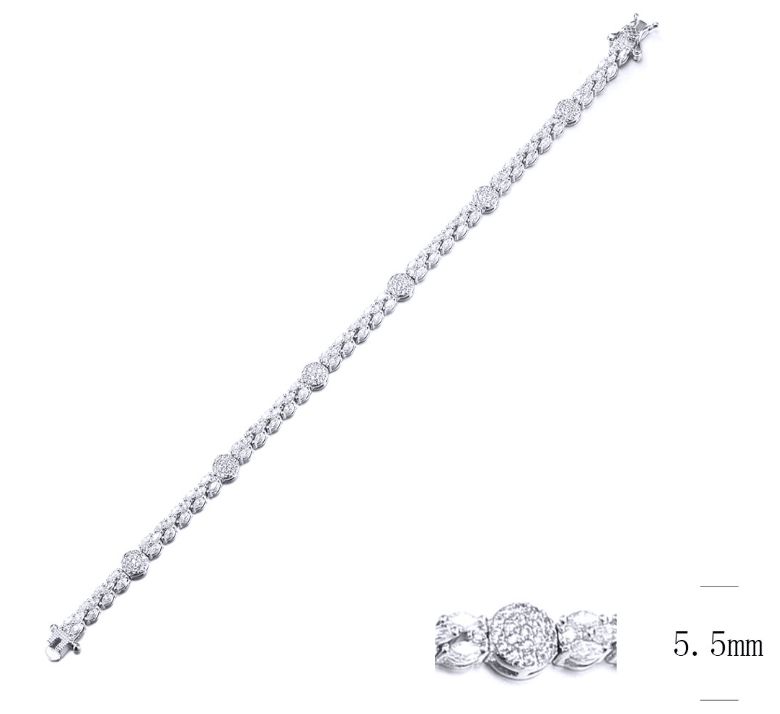 SB09853, Ladies' Moissanite Ring, S925, Rhodium Plated, White, 10.75g