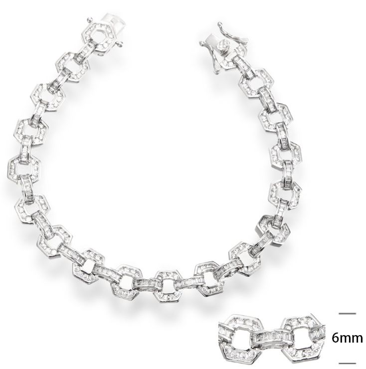 SB13147, Ladies' Moissanite Ring, S925, Rhodium Plated, White, 15.11g
