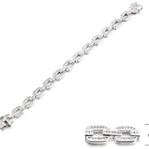 SB13167, Ladies' Moissanite Ring, S925, Rhodium Plated, White, 17g