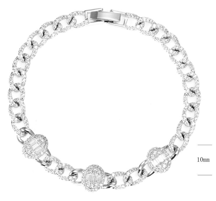 SB14281, Ladies' Moissanite Ring, S925, Rhodium Plated, White, 12.43g