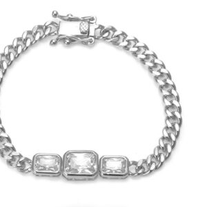 SB15113, Ladies' Moissanite Ring, S925, Rhodium Plated, White, 12.5g