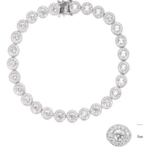 SB13856, Ladies' Moissanite Ring, S925, Rhodium Plated, White, 13.99g