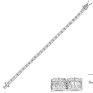 SB15118, Ladies' Moissanite Ring, S925, Rhodium Plated, White, 17.14g