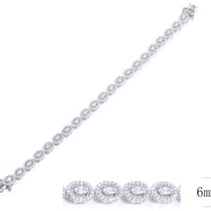 SB09738, Ladies' Moissanite Ring, S925, Rhodium Plated, White, 10.71g