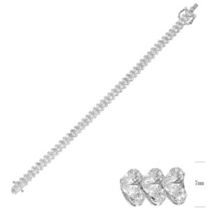SB14901, Ladies' Moissanite Ring, S925, Rhodium Plated, White, 14.58g