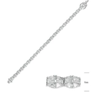 SB14903, Ladies' Moissanite Ring, S925, Rhodium Plated, White, 11.79g