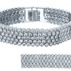 SB06979, Ladies' Moissanite Ring, S925, Rhodium Plated, White, 36.58g