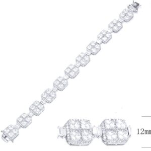 SB10021-F, Ladies' Moissanite Ring, S925, Rhodium Plated, White, 23g