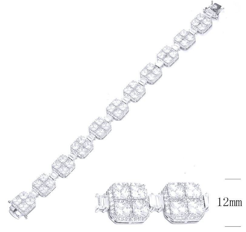 SB10021-F, Ladies' Moissanite Ring, S925, Rhodium Plated, White, 23g