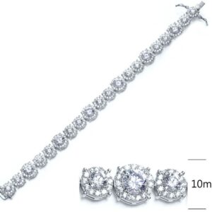 SB07566, Ladies' Moissanite Ring, S925, Rhodium Plated, White, 21.3g