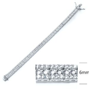 SB07534, Ladies' Moissanite Ring, S925, Rhodium Plated, White, 17.28g