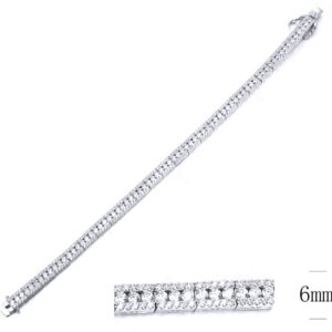 SB10702, Ladies' Moissanite Ring, S925, Rhodium Plated, White, 18.11g