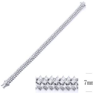 SB11761, Ladies' Moissanite Ring, S925, Rhodium Plated, White, 16.66g