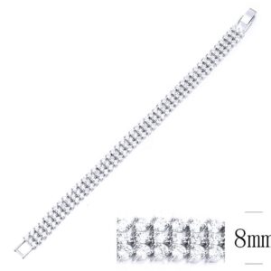SB10810, Ladies' Moissanite Ring, S925, Rhodium Plated, White, 21.78g