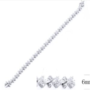 SB10286, Ladies' Moissanite Ring, S925, Rhodium Plated, White, 11.15g