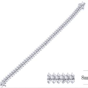 SB09748, Ladies' Moissanite Ring, S925, Rhodium Plated, White, 16.59g