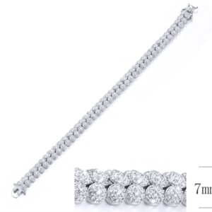 SB10428, Ladies' Moissanite Ring, S925, Rhodium Plated, White, 19.67g