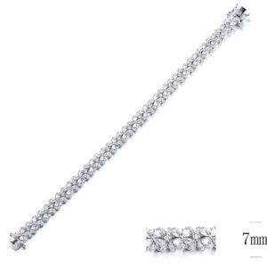 SB11329, Ladies' Moissanite Ring, S925, Rhodium Plated, White, 15.11g
