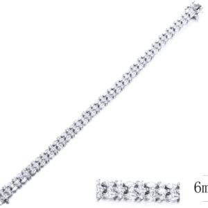 SB11911, Ladies' Moissanite Ring, S925, Rhodium Plated, White, 14.99g