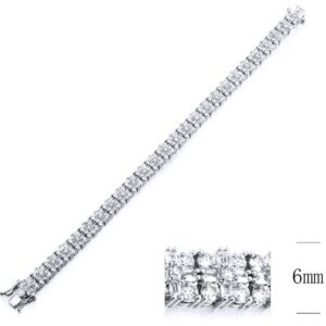SB11335, Ladies' Moissanite Ring, S925, Rhodium Plated, White, 16.13g